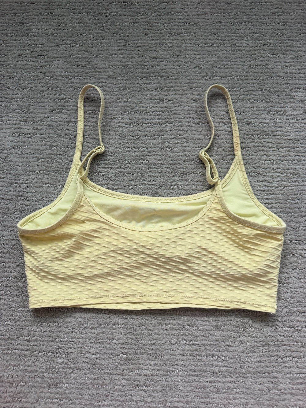 Yellow Ribbed Bikini Top - Picture 4 of 5